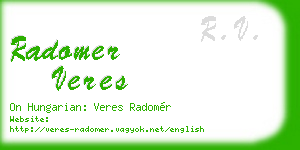 radomer veres business card